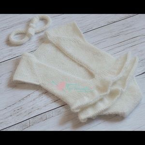 Newborn Angora Romper & Headband